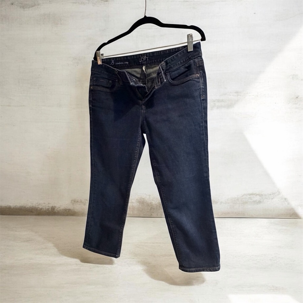Ann Taylor LOFT Midnight Blue Cropped Jeans